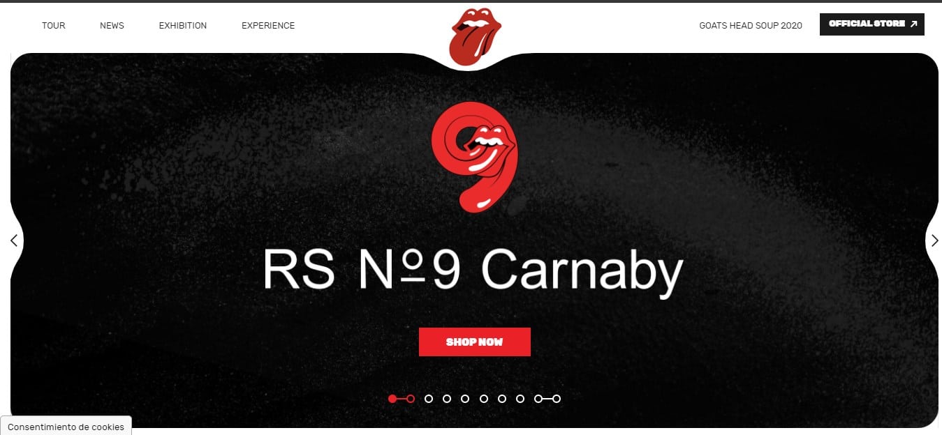 40 grandes marcas que usan WordPress sitio web rollin stone